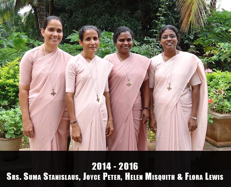 2014- 2016 Srs. Suma Stanislaus, Joyce Peter, Helen Misquith and Flora Lewis