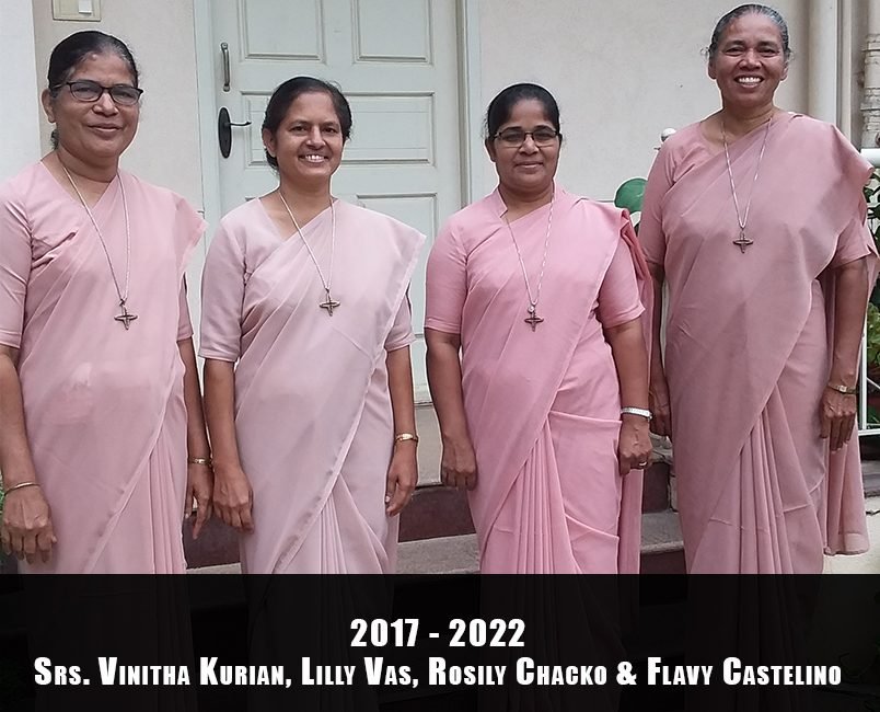 2017 - 2022 Srs. Vinitha Kurian, Lilly Vas, Rosily Chacko and Flavy Castelino